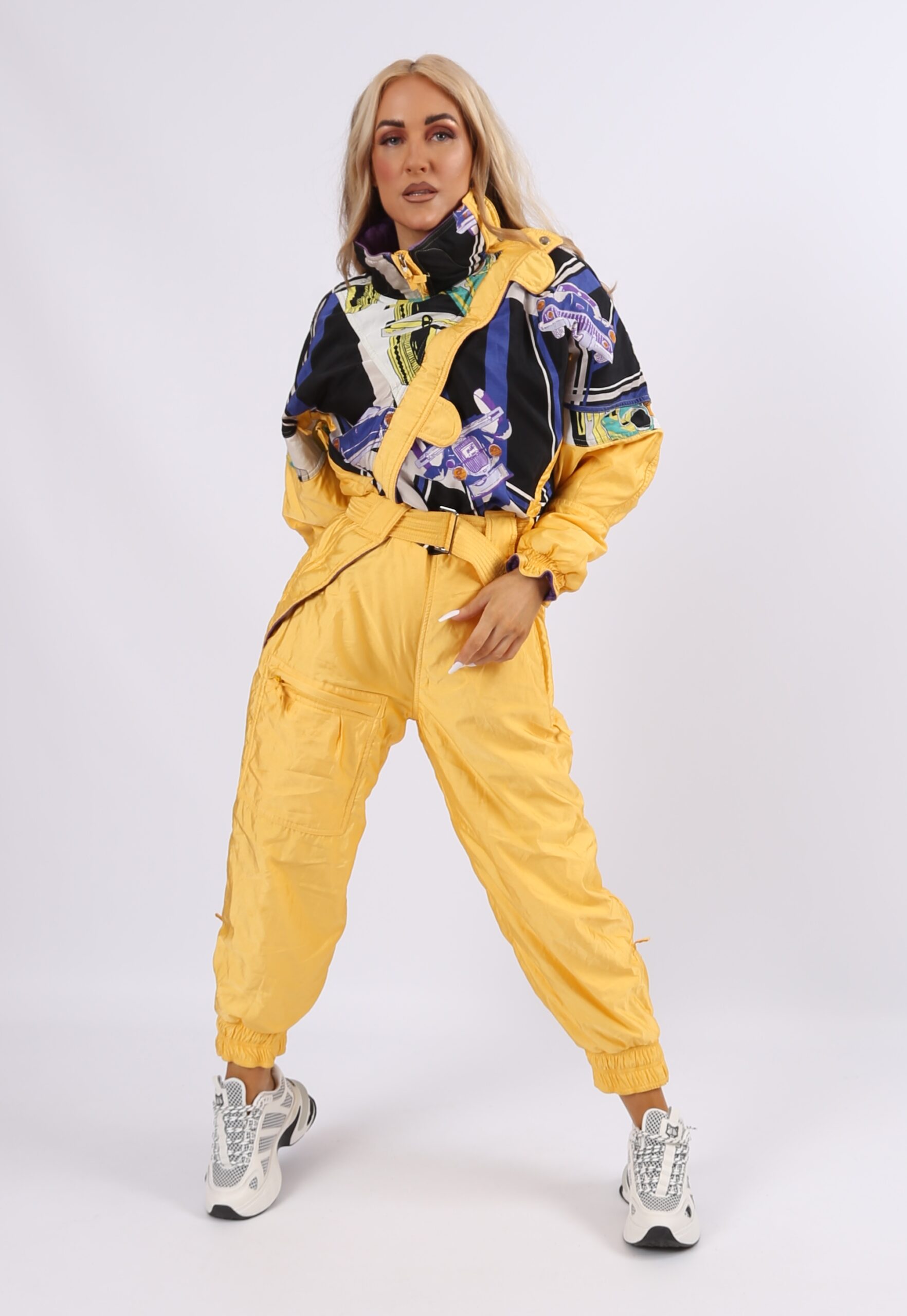 Vintage 90's CHERVO - PIETRO LUIGI SHORT LENGTH Full Ski Suit UK 10 - 12 S  / M (A4A)