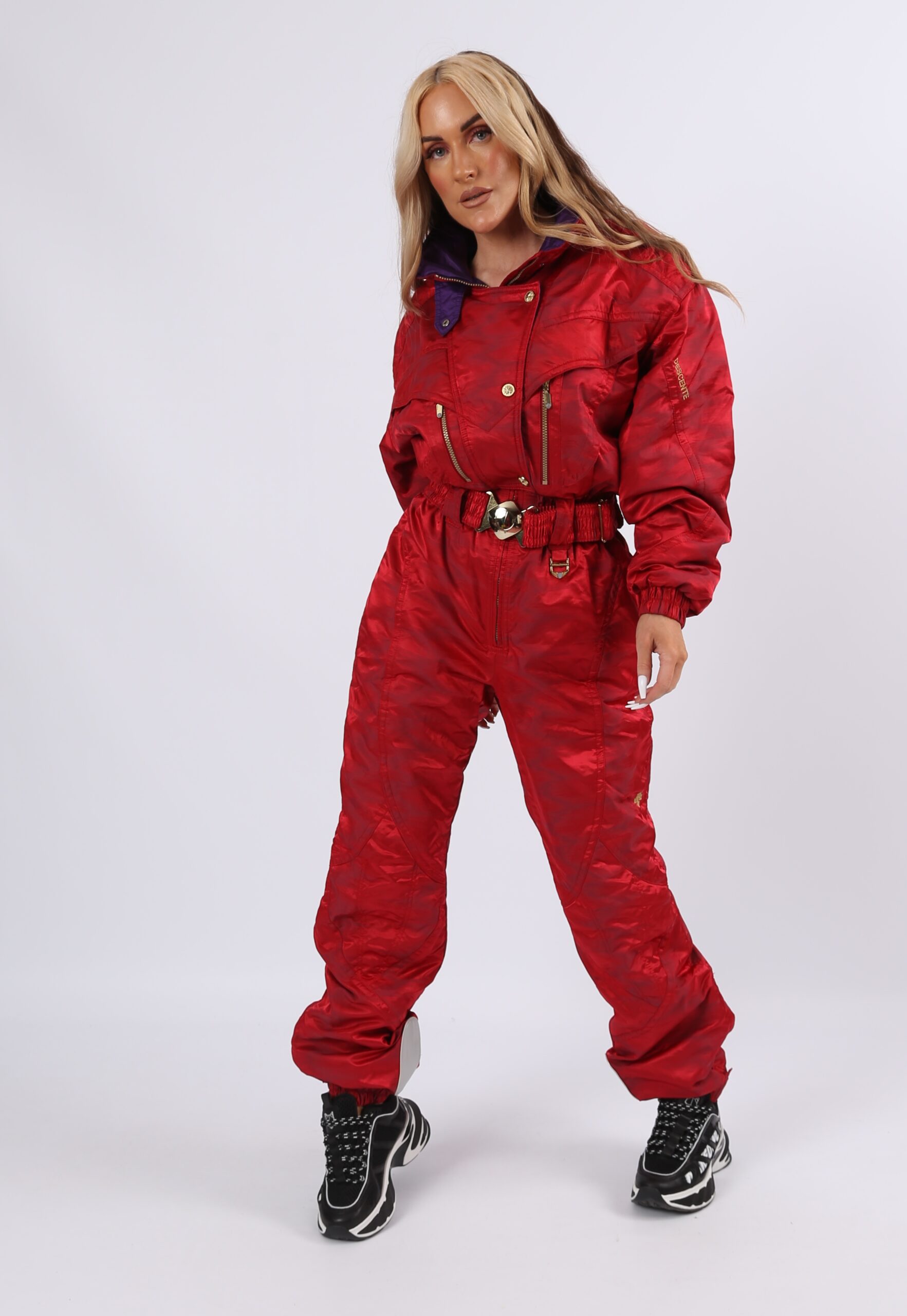 Vintage Y2K DESCENTE Full Ski Suit UK 12 M A0D