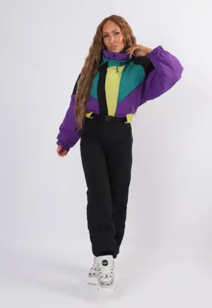 Vintage Ski Suit 80's SPEED UK 8 - 10 XS / S Short Length (31G)