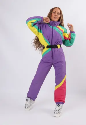 Vintage Ski Suit 80's FILA Magic Line UK 8 XS Short Length (22P)