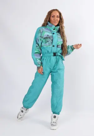 Vintage Ski & Snowboard Suit 90's GIGIRIZZI UK 10 S Short Length (2BL)