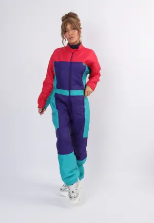 Vintage Ski Suit 80's SERGIO TACCHINI Lightweight UK 12 M (23A)
