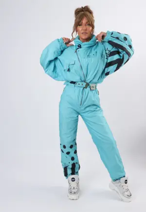 Vintage Ski Suit 80's 5TH AVENUE UK 10 S (2CZ)