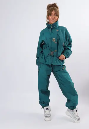 Vintage 2-Piece Ski Jacket & Pants 90's FREE SPORT UK 12 M (28H)