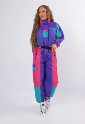 Vintage Ski Suit 90's ICE KILLER UK 12 M Short Length (24N)