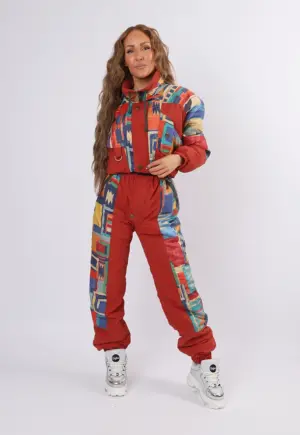 Vintage Ski Suit 80's UK 10 S Tall (2DG)