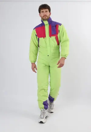 Vintage Ski Suit 90's BORN TO SKI UK Small 36" 38" (1CY)