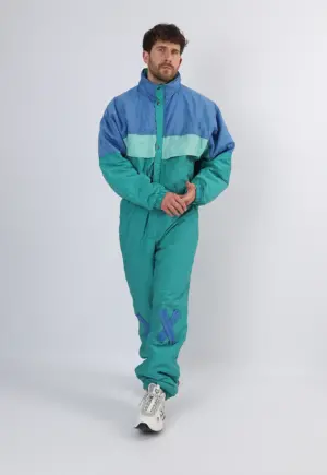 Vintage Ski Suit 80's UK XL 44" 46" Made in Italy Tall (1MI)