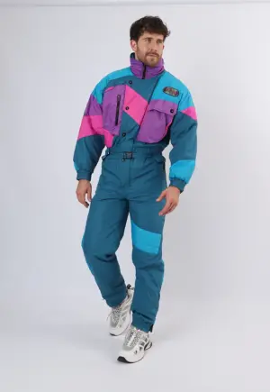 Vintage Ski Suit 90's FREESKI UK Small 36" 38" (1MJ)