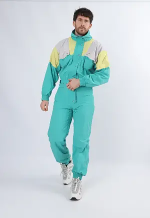 Vintage Tracksuit Ski Suit 90's ERBACHER UK Medium 40" 42" made in Italy (1JB)