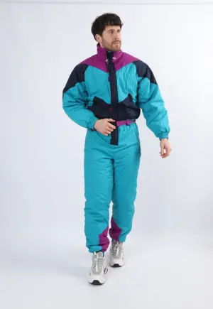 Vintage Ski Suit 90's BORN TO SKI UK Small 36" 38" (1JF)