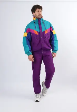 Vintage Ski Suit 90's 2-piece Salopettes and Jacket RODEO UK Large 42" 44" (1GD)