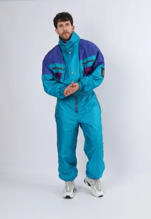 Vintage Ski Suit 90's RED STAR UK XL 44" 46" TALL Made in Italy (1DB)