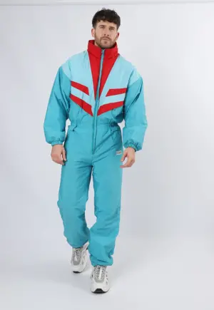 Vintage Ski Suit 80's GOLDEN TEAM UK Medium 40" Made in Italy (2AK)