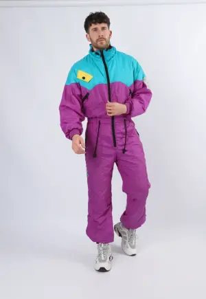 Vintage Ski Suit 90's LES CROIS UK Medium 40" (2FG)
